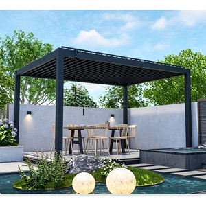 Pavillon en aluminium électrique à toit réglable, durable, pour jardin extérieur, cour, patio, pergola en aluminium. - Product Image 6