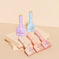 Flacon vide de 12 ml pour vernis gel œil de chat, couleur personnalisée, emballage cosmétique givré pour gel de construction liquide