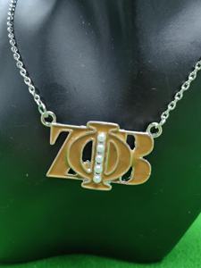 Kustom Zeta Phi Beta perkumpulan wanita ZOB mutiara liontin kalung mutiara kristal berlian imitasi kalung - Product Image 2