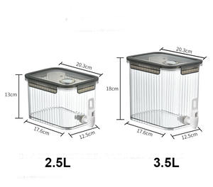 Grande bouilloire à eau froide en plastique de 2,5/3,5 L pour usage domestique, réfrigérateur, occasions festives, jus, thé aux fruits et autres boissons - Product Image 4