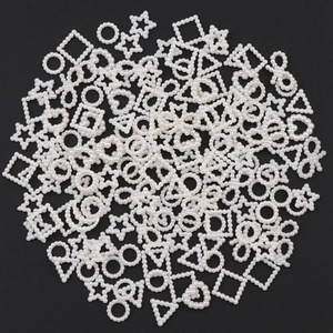 Venta al por mayor flor estrella corazón forma hueco imitación perla ABS cuentas coloridas Bowknot cuentas sueltas para DIY joyería hacer Decoración - Product Image 6