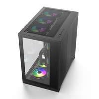 NEW 360 Water Cooling Gamer ATX MATX Powerful Aluminum Alloy Mid Tower Gaming Computer Case with Tempered Glass Side Panel