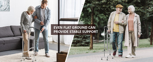 Hai lớp ổn định Chiều cao điều chỉnh cầu thang Nạng Ergonomic cầu thang leo hỗ trợ - Product Image 5