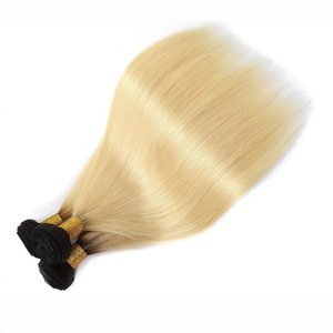 Perruque à fermeture en cheveux vierges Remy malaisiens 100% naturels, qualité usine, à <span class=keywords><strong>prix</strong></span> abordable, avec cuticules alignées, double trame, blond 1B/613 - Product Image 3