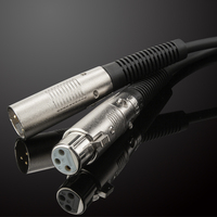 Câble de haut-parleur équilibré XLR mâle-femelle DMX512 1,5 m en PVC plaqué or pour éclairage de scène et consoles de mixage (longueur personnalisable)