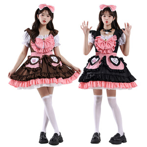 Conjunto de Disfraz de Anime Lolita de Conejita Linda, Vestido Marrón y Negro, Tallas S a 3XL, Disfraz de Cosplay para Mujer, Primavera 2025 - Product Image 1