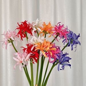 Artificial Spider Lilies Blue Purple <b>Silk</b> Flower High Simulation Home Decor Wedding Props - Product Image 2