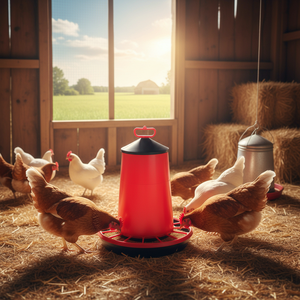 Comedero Automático para Pollos Rojo, Modelo 302411, 20 kg, 44x62 cm, Plástico, AYTAV, 1 Año de Garantía, Manejo de Aves Vivas, Granja Avícola - Product Image 3