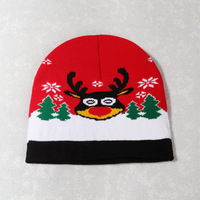 Sombrero frío de punto de Navidad Sombrero de punto Lana cálida para hombre Gorro enmascarado de moda para mujer Sombreros Sin borde de invierno Nuevo estilo