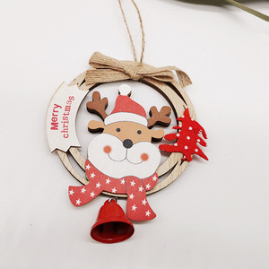 Adornos Navideños de Madera, Círculos Pintados para Colgar, Decoración para el Hogar, Regalo - Product Image 3