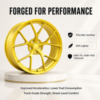 Velg Alloy Tempa Kustom Baru 18-24 Inch Deep Concave Gold Split Spoke 6x130 untuk F150 untuk Truk SUV 1500