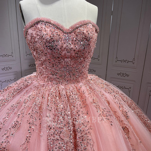 Robe de Quinceañera verte à volants sans manches, style bustier orné de cristaux, pour Sweet 15, Lsmu67 - Product Image 5