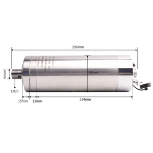 Motor de Husillo de Alta Velocidad 2.2kw Er20 para Moldeo con Enfriamiento por Agua LHSD85-20-24Z/2.2, Motor de Husillo 2.2kw Er20 con Enfriamiento por Agua para Torno - Product Image 1