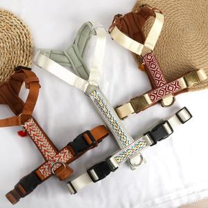 Personalizado de alta calidad nuevo 2025 diseñadores arnés lío cómodo ajustable neopreno perro arnés conjunto para perros estampado Bowknot Correa - Product Image 3