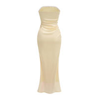 Robe longue bustier en satin à motif floral, coupe ajustée et élégante, idéale pour les soirées d'été – Fabrication OEM sur mesure
