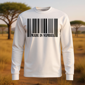 T-shirt a maniche lunghe Made In Namibia con design presidenziale - Product Image 3