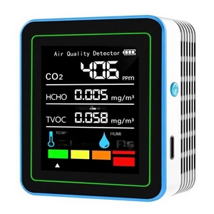 Moniteur de qualité de l'air professionnel 10-en-1, détecteur de CO2/formaldéhyde/TVOC/température/humidité pour la maison, l'hôtel, le bureau et la voiture KQ-10 5 - Product Image 4