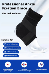 Attelle de cheville de compression à lacets, respirante, avec supports latéraux, pour le sport et la course, manchon stabilisateur de cheville ajustable et personnalisable - Product Image 2