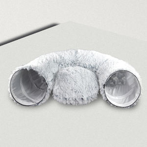 침대가있는 다기능 고양이 터널 겨울 봉제 고양이 동굴 튜브 쿠션 튜브가있는 고양이 터널 침대 - Product Image 6