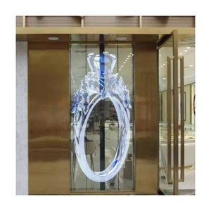 Alto brilho exibição mágica transparente vidro ao ar livre LED malha cortina transparente levou filme display - Product Image 5