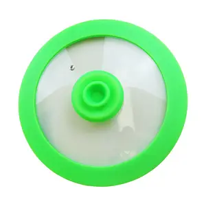Food Grade Multi-size Tempered Glass Pot Lid With Silicone Rim Universal Silicone Glass Pan Cover Pot Lid