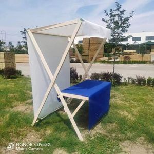 Carrito Plegable Móvil de Madera para Exhibición, Mesa de Puesto de Mercado Nocturno, Carrito de Flores, Carrito Promocional para Vendedor Ambulante, Carpa de Puesto de Bazar - Product Image 4