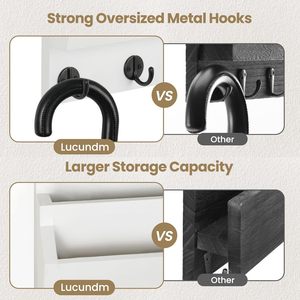 Почта и ключи имеют <span class=keywords><strong>2</strong></span> слота для почтового органайзера и <span class=keywords><strong>3</strong></span> крючка с кронштейнами для замочной скважины - Product Image 3