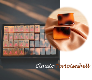 Tuiles <span class=keywords><strong>de</strong></span> Mahjong Américaines Haut <span class=keywords><strong>de</strong></span> Gamme Personnalisées en Acrylique Écaille <span class=keywords><strong>de</strong></span> Tortue Marron Moucheté Artistique – Jeu <span class=keywords><strong>de</strong></span> <span class=keywords><strong>Société</strong></span> <span class=keywords><strong>de</strong></span> Luxe, Cadeau Idéal pour Collectionneur - Product Image 1
