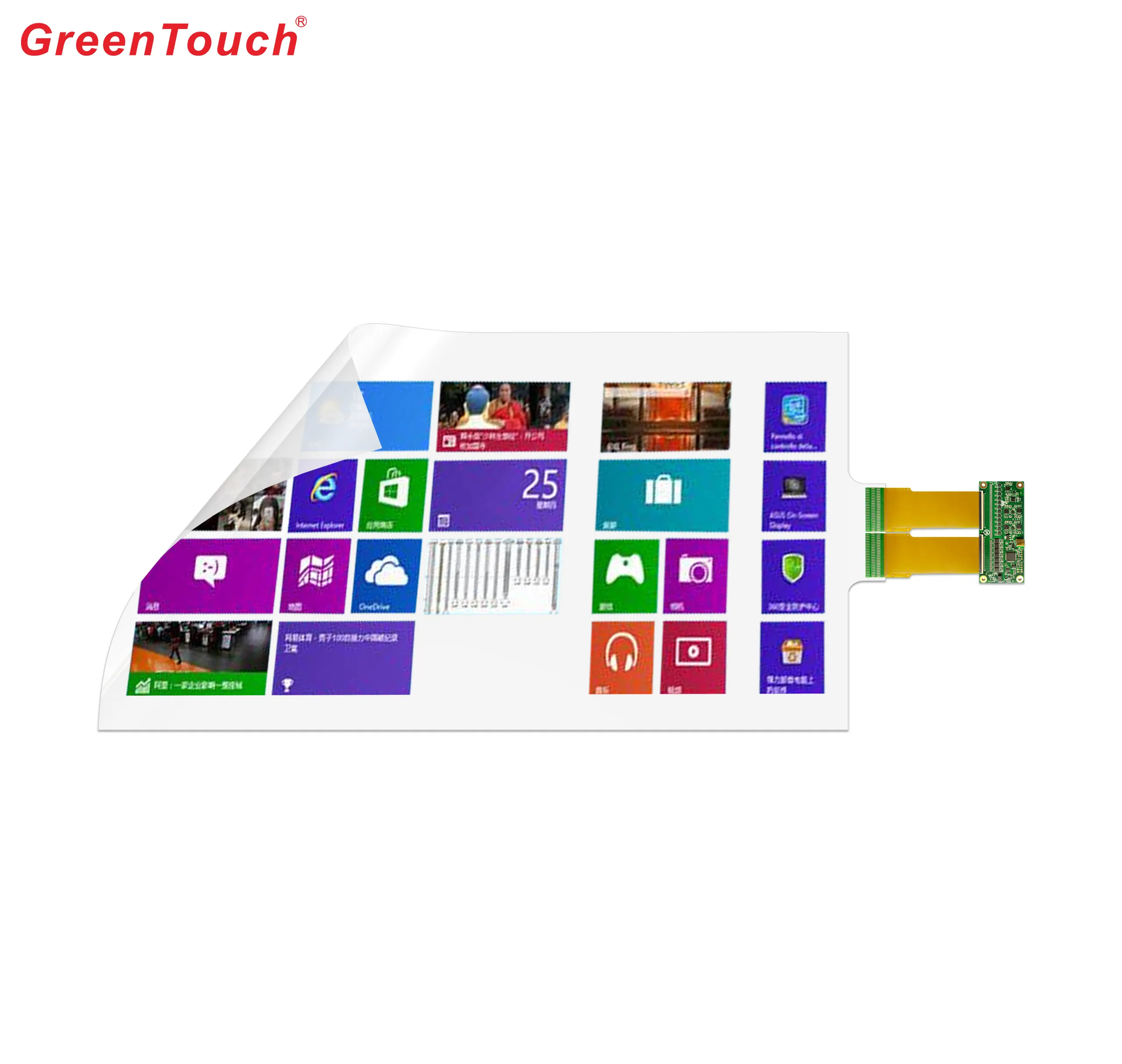 Nano 32 Inch Real 20 Points Usb Interactive Multi Touch Screen Foil Film For Holographic And LCD Monitor Display