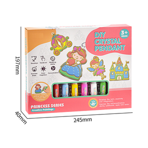 Bambini educativo finestra arte da te cristallo ciondolo pittura giocattolo <span class=keywords><strong>principessa</strong></span> serie 3D colla <span class=keywords><strong>disegno</strong></span> Art Kit per 3 anni - Product Image 4