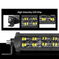 Barre lumineuse LED 4x4 20 LED double rangée, faisceau combiné, en aluminium, bicolore, pour éclairage et accessoires automobiles