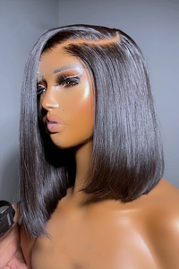 Thời Trang Không Đối Xứng Bob Phong Cách Mới Cắt Tóc Giả Tóc Con Người Sang Trọng Bob 13X4 Trong Suốt HD Ren Phía Trước Đóng Cửa Tóc Giả Cho Phụ Nữ - Product Image 2