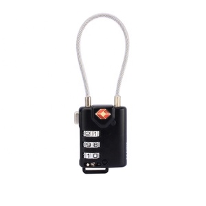 Portable 3-Dial Combination TSA Cable Lock Metal Travel Luggage <strong>Padlock</strong> <strong>for</strong> <strong>Suitcase</strong> Customs Code Special Bag Parts Accessories - Product Image 5