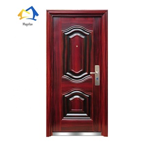 <span class=keywords><strong>Porte</strong></span> <span class=keywords><strong>blindée</strong></span> en acier résidentielle économique, portes d'entrée en acier de sécurité pour la maison - Product Image 1