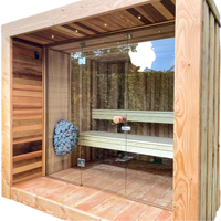 Kompor Listrik Hemlock Modern untuk Luar Ruangan  Ruang Sauna Uap Konstruksi Kayu Solid Ramah Lingkungan  Paling Laris
