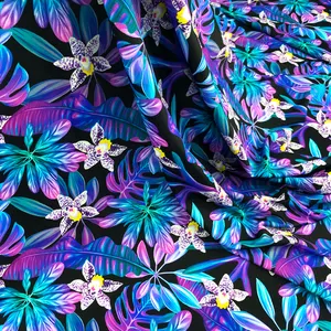 customized digital print nylon spandex knitted swimwear fabric with high quality