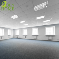 White Environmentally Friendly Pollution-Free Mineral Fiber Drop Tile 603*603Mm Mineral Wool Board