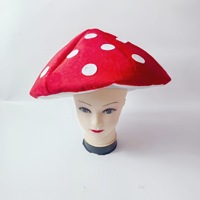 Gorro de hongo para Halloween, disfraz de fiesta, gorro de hongo de felpa con lunares para adultos y niños, gorro de hongo con efecto tie-dye para carnaval y mascarada