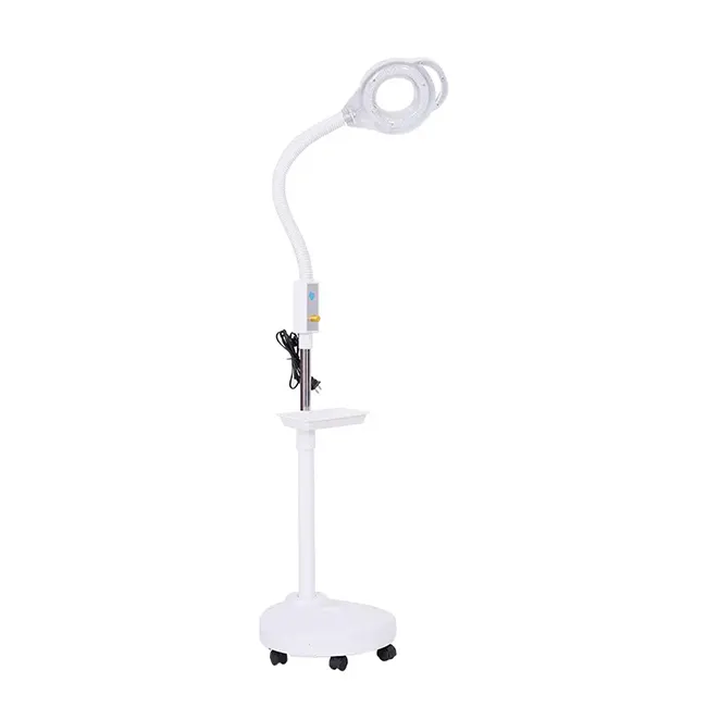 SA-LC07 Magnify Craft Cosmetic Floor Stand LED Magnifier Facial Glass Magnifying Lamp