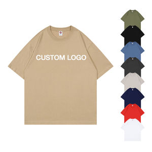 เสื้อยืดผู้ชาย 210GSM ผ้าฝ้าย 100% ทรงสตรีทแวร์ คอโอ แขนสั้น ทรงปกติ หนัก - Product Image 3