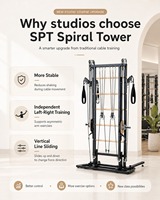 Torre Espiral de Pilates de Aleación de Aluminio Antideslizante Ajustable OEM de Fábrica, Entrenador Multifuncional de Fuerza Central para Gimnasio en Casa y Estudio de Yoga