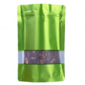 Custom logo 2026 <b>Reusable</b> Aluminum Foil Standing up <b>Pouches</b> Bag with Zipper 12X20cm <b>Food</b> Bags Packaging Promotional Pack - Product Image 3