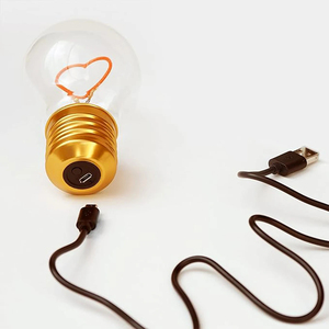 Toptan Şarj Edilebilir LED Edison Ampuller, Noel Tatili Perakende Bar Cafe Dekoru için Neon Filament Karikatür Çan Dekor Işıkları - Product Image 5