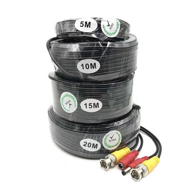 BNC to DC Power CCTV Extension Cable 5M-50M Security Camera/DVR/Video Communication Cables