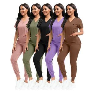 Uniformes de Enfermería Transpirables de Secado Rápido Unisex, Uniformes de Trabajo para Hospitales, Clínicas Dentales y Salones de Belleza, Conjunto de Uniformes Médicos - Product Image 2
