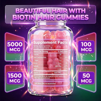 Gummies de biotine et collagène pour femmes, cheveux, peau, ongles, avec vitamine C et sélénium, soutien quotidien personnalisable