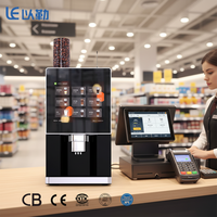 Distributeurs automatiques de café robotisés commerciaux à café fraîchement préparé 307a – Mini machine à café de table entièrement automatique du grain à la tasse