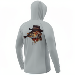 Camisa de Pesca con Capucha para Hombre, Protección Solar UPF 50, Poliéster de Secado Rápido, Antibacteriana, Antimosquitos, Personalizable - Product Image 1