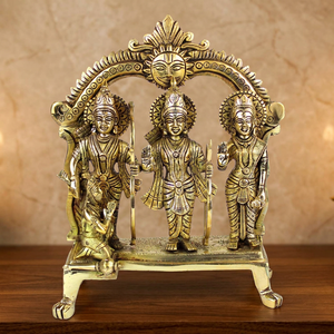 Estatua de Ram Darbar de Latón de 12 Pulgadas Hecha a Mano de Calidad Estándar para Decoraciones de Diwali y Uso Diario en Pooja al Mejor Precio - Product Image 6