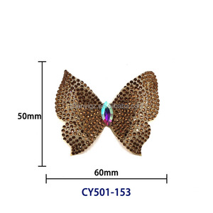 Accesorios de Parches de Mariposas 3D con Decoración de Diamantes de Imitación para Zapatos, Bolsos y Ropa - Product Image 6